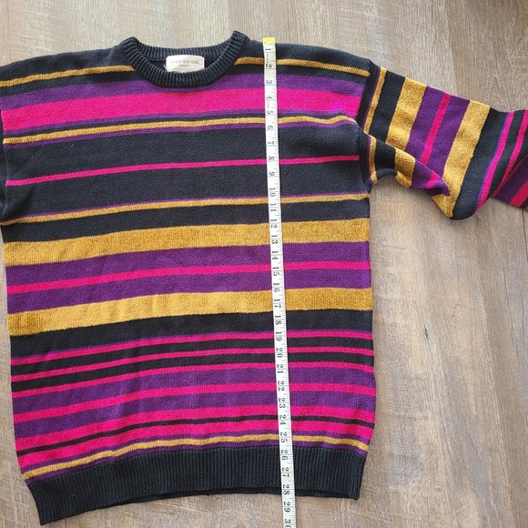 VTG Jones New York Sport Striped Oversized Sweater Women's Size L - Picture 7 of 7